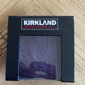 Kirkland Signature Purple Paisley Silk Tie, New in Box